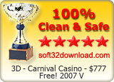 3D - Carnival Casino - $777 Free! 2007 V Clean & Safe award